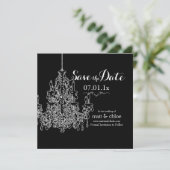 PixDezines kroonluchter/datum/doe-het-zelf kleur o Save The Date (Staand voorkant)