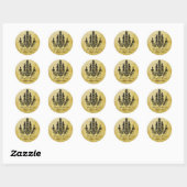 PixDezines kroonluchter Ronde Sticker (Vel)