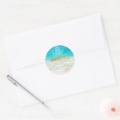 PixDezines kroonluchter/strand/lightstrings dank u Ronde Sticker (Envelop)