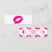 PixDezines kussen hete roze lippen Mini Visitekaartje (Voorkant / Achterkant)