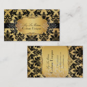 PixDezines  la paloma damask Visitekaartje (Voorkant / Achterkant)