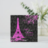 PixDezines la tour eiffel/paris Kaart (Staand voorkant)