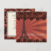 PixDezines la tour eiffel/paris Kaart (Voorkant / Achterkant)