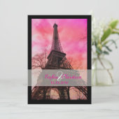 PixDezines la tour eiffel/paris Kaart (Staand voorkant)