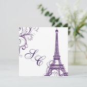 PixDezines la tour eiffel/paris Kaart (Staand voorkant)