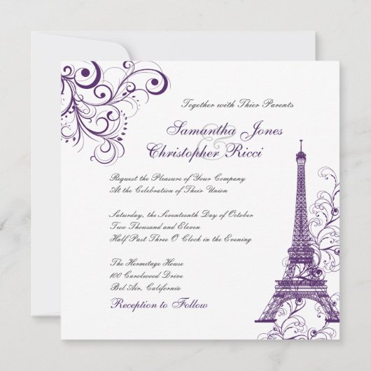 PixDezines la tour eiffel/paris Kaart (Achterkant)