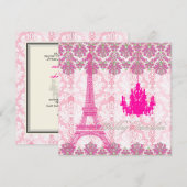 PixDezines la tour eiffel/paris Kaart (Voorkant / Achterkant)