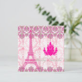 PixDezines la tour eiffel/paris Kaart (Staand voorkant)