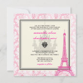 PixDezines la tour eiffel/paris Kaart (Achterkant)