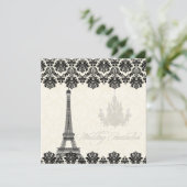 PixDezines la tour eiffel/paris Kaart (Staand voorkant)