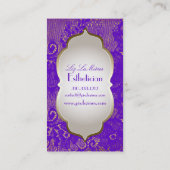 PixDezines Lace-Up/paarse Visitekaartje (Achterkant)