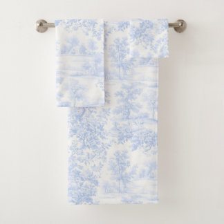 PixDezines Landschap Chinoiserie, Lichtblauw Bad Handdoek