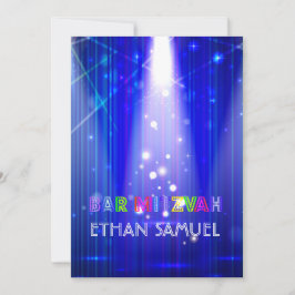 PixDezines laser/neonlampen bar mitzvah Kaart
