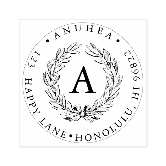 PixDezines Laurel krans Rubberstempel (Afrduk)