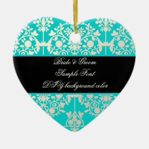 PixDezines leila damask/DIY background Keramisch Ornament