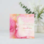 PixDezines lentebouquet+kroonluchter/bridal shower Kaart (Staand voorkant)