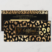 PixDezines Leopard/Faux Gold/Cadeaubon (Voorkant / Achterkant)