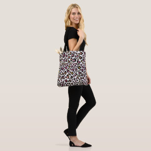 PixDezines Leopard Print/Pink+Sinaasappel/DIY acht Tote Bag