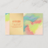 PixDezines levendige waterverf Visitekaartje (Achterkant)