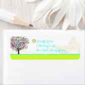 PixDezines levensboom/mitzvah Etiket (Insitu)