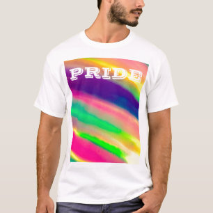 PixDezines LGBT-waterverf regenboog trots T-shirt