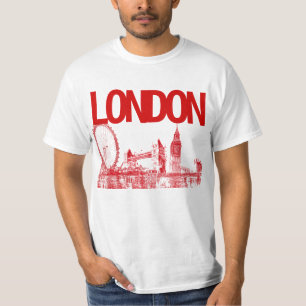PixDezines londen/burgerschap/geschetst T-shirt
