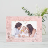 PixDezines Love+ Light Chanoeka Echte Sneeuwvlokke Feestdagenkaart (Staand voorkant)