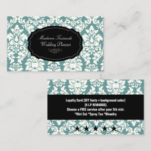 PixDezines loyaliteitskaarten/versailles damask Klantenkaartje