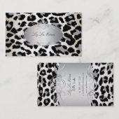 PixDezines luipaard/champagne Visitekaartje (Voorkant / Achterkant)