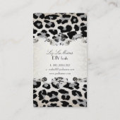 PixDezines luipaard/champagne Visitekaartje (Achterkant)