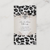 PixDezines luipaard/champagne Visitekaartje (Achterkant)