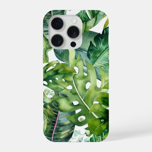 PixDezines Lush Greenery Tropical Foliage iPhone Hoesje (Achterkant)