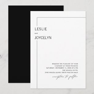 PixDezines Luxe kalligrafie Minimale Folie Invita Kaart