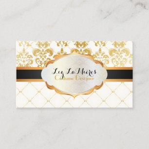 PixDezines lys damask Visitekaartje