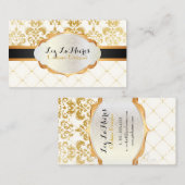 PixDezines lys damask Visitekaartje (Voorkant / Achterkant)