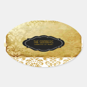 PixDezines lys damast/DIY achtergrond Ovale Sticker