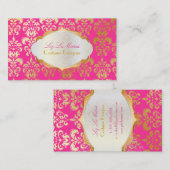 PixDezines  lys damast Visitekaartje (Voorkant / Achterkant)