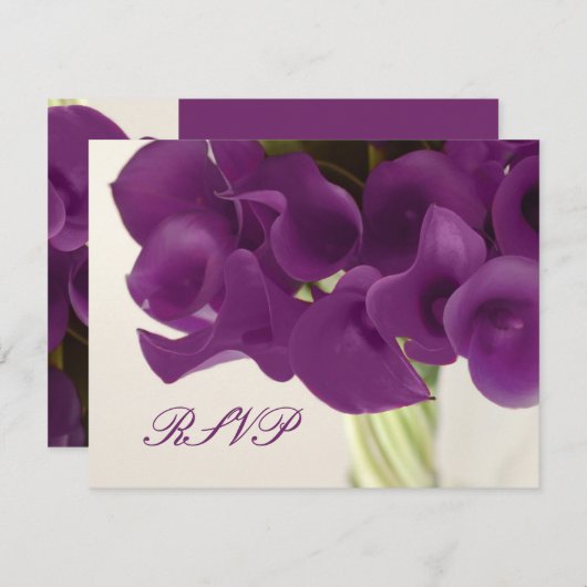 PixDezines Lys/do-it-yourself de Calla violet RSVP (Devant / Derrière)