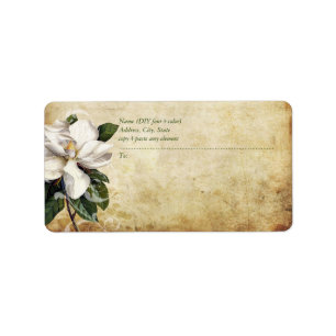 PixDezines Magnolia/Faux Parchment Etiket