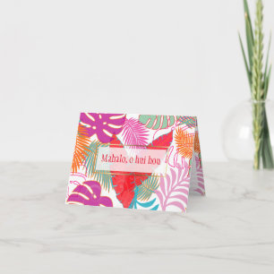 PixDezines mahalo/regenwoud/DIY txt/background Bedankkaart