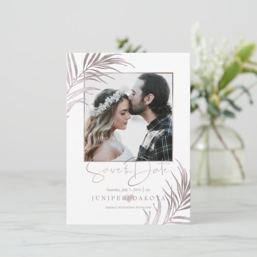 PixDezines MAKEN PALMEN BEWAREN DE DATUM Save The Date (Staand voorkant)
