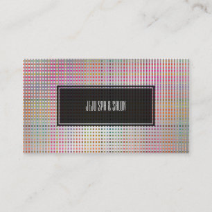 PixDezines malibu plaid/faux zilver Visitekaartje