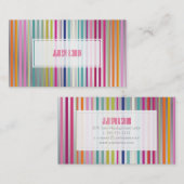 PixDezines malibu strepen/zilver Visitekaartje (Voorkant / Achterkant)