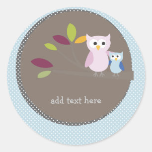 PixDezines Mama+baby voor een baby shower Ronde Sticker