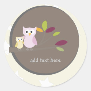 PixDezines Mama+baby voor een baby shower Ronde Sticker