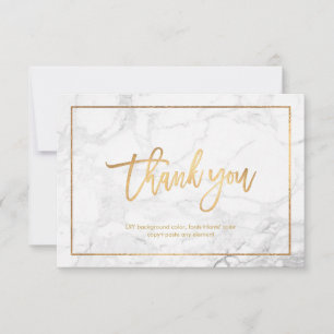 PixDezines MARBLE+FAUX GOLD Flat Bedankt