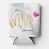 PixDezines Marble+Faux Gold nieuwe Mrs Blikjeskoeler (Voorkant)