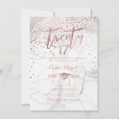 PixDezines Marble Faux Roos Gold 2017 Afstuderen Kaart (Voorkant)