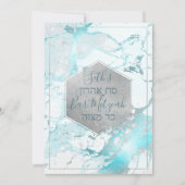 PixDezines Marble FauxSilver Honeycomb BarMitzvah  Kaart (Voorkant)