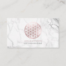 PixDezines Marble/Flower of Life/Faux Roos Gold